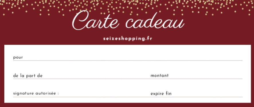Carte cadeau - Seizecollection