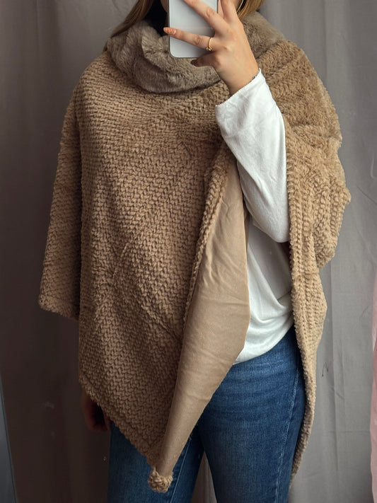 Poncho taupe - Seizecollection